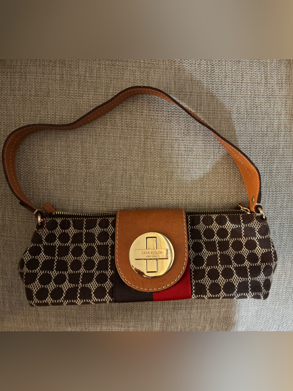 kate spade Dot Noel Monogrammed Baguette Bag